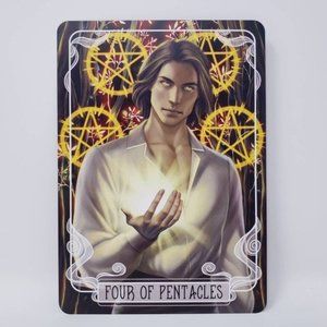 Fairyloot Tarot Card Stephanie Garber Caraval The Fallen Star Four of Pentacles